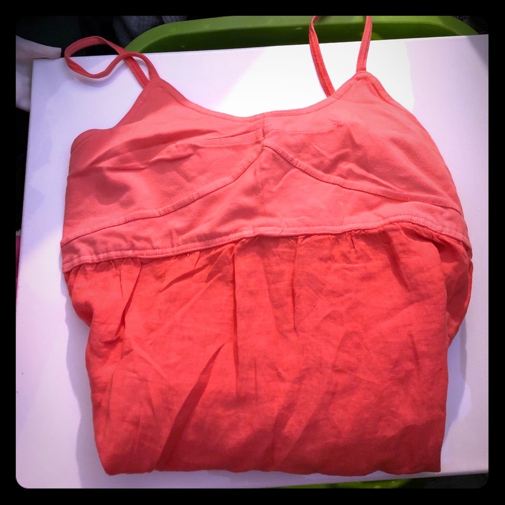 Coral full length dress (spaghetti strap)